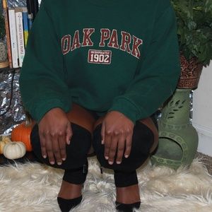 Vintage Dark Green Oak Park Sweatshirt